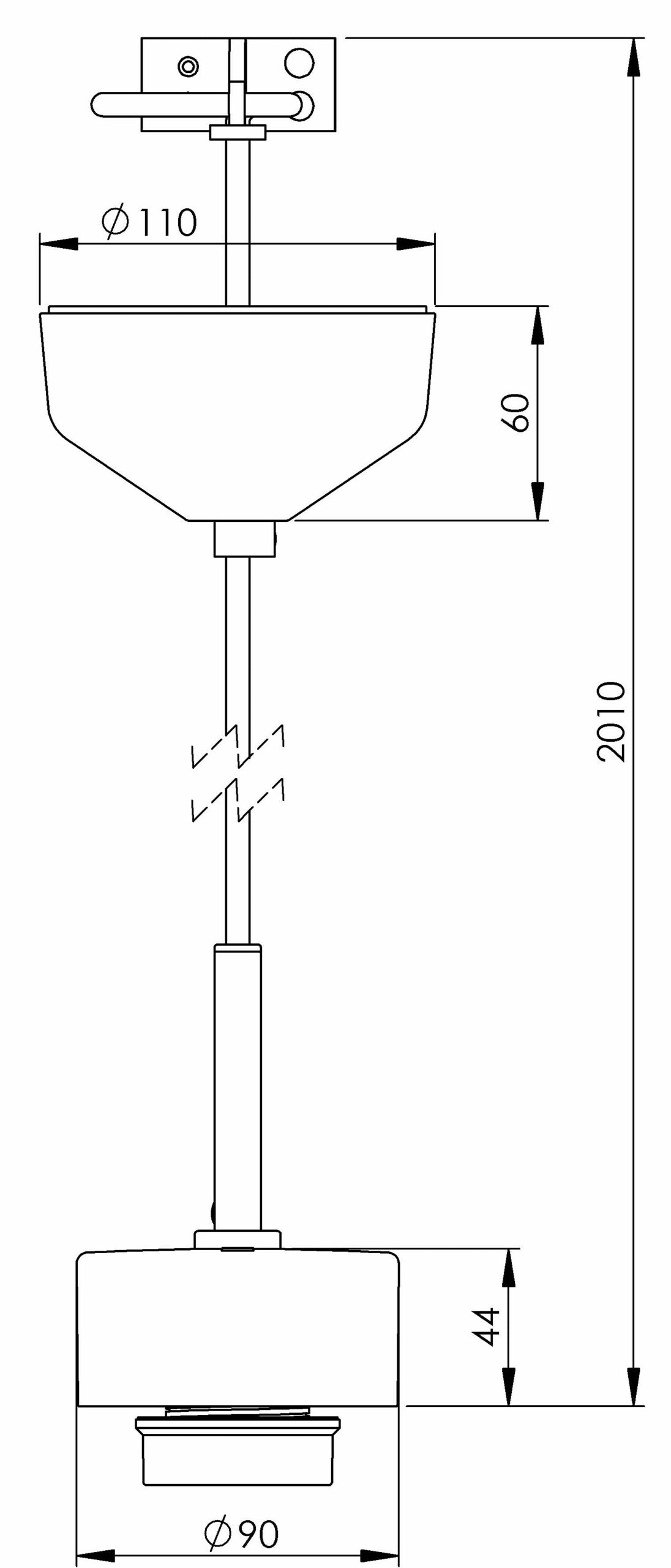 Massplan Hängeporzellansockel Smycka Pendelleuchte Ø90 mm IP20 E27 | Ifö Electric