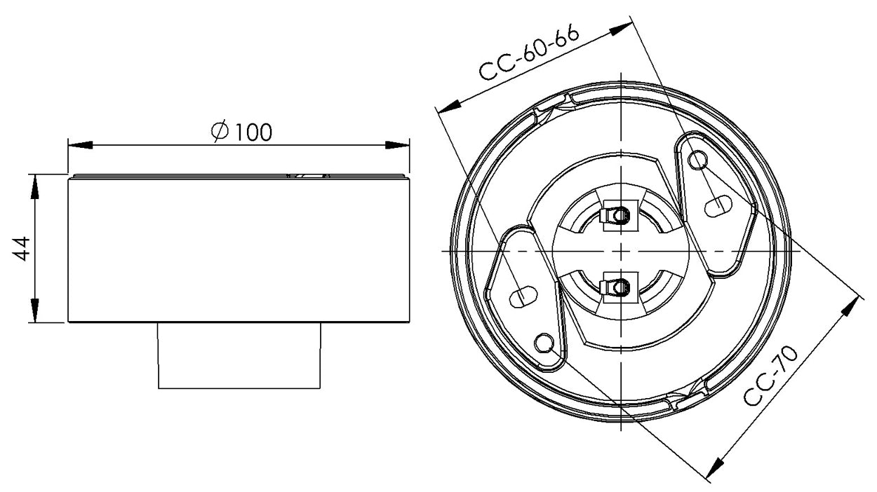 Porzellansockel 84.5mm Gewinde IP20 Weiss | Ifö Electric