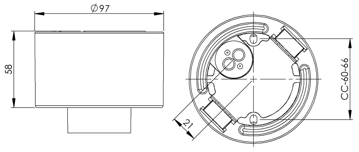 Porzellansockel Ø 84.5mm Gewinde IP54 E27 | Ifö Electric