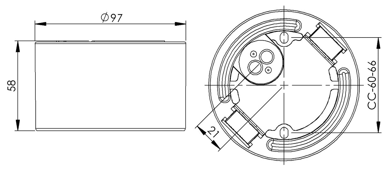 Porzellansockel Ø 84.5mm Gewinde IP54 für LED Module | Ifö Electric