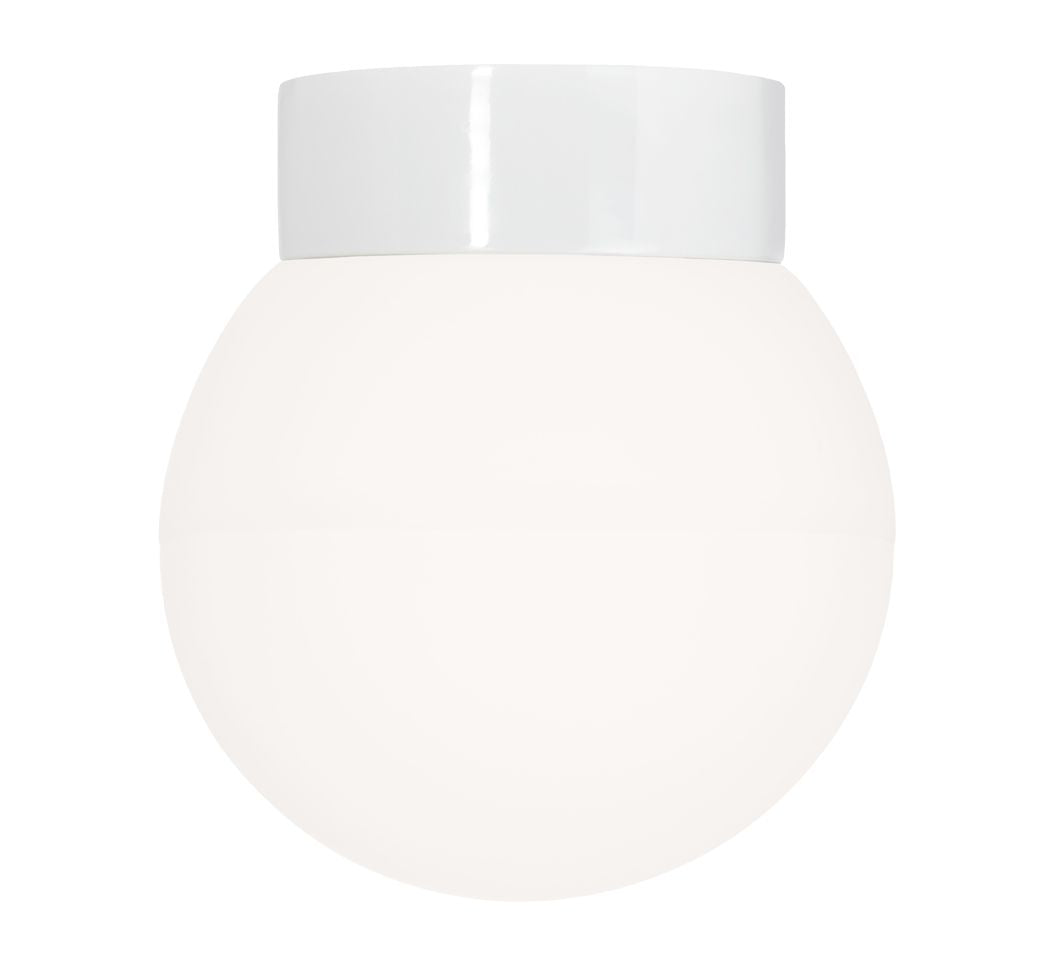 Classic Globe 200 Wand-/Deckenleuchte LED DALI 3000K IP44 Ø123.5mm weiss, matt opal | Ifö Electric