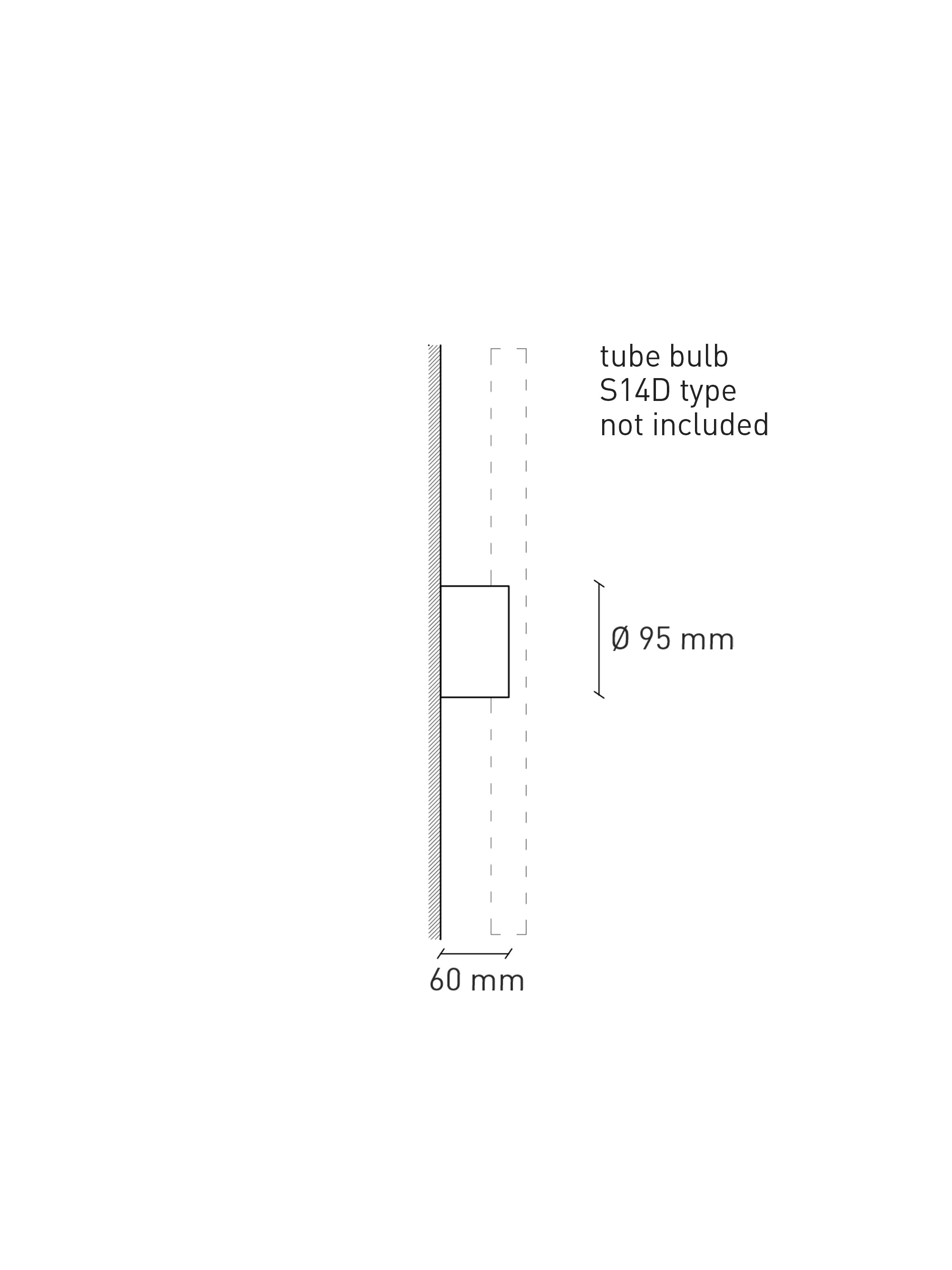 Otto | Wandleuchte für S14D-Linienleuchtmittel